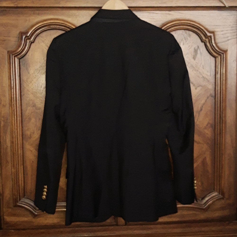 Brooks Brothers Navy Loro Piana Wool Single Breasted 2 Button Blazer Sz 6 Petite - Picture 4 of 10